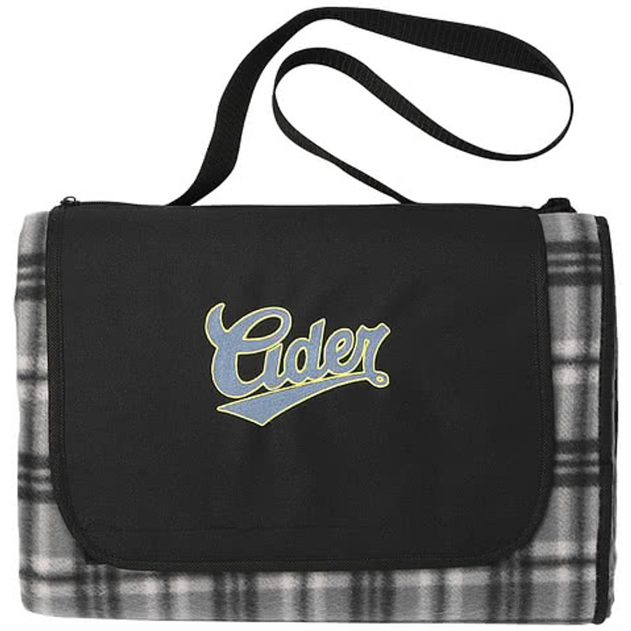 Extra Large Plaid Picnic Blanket in Black