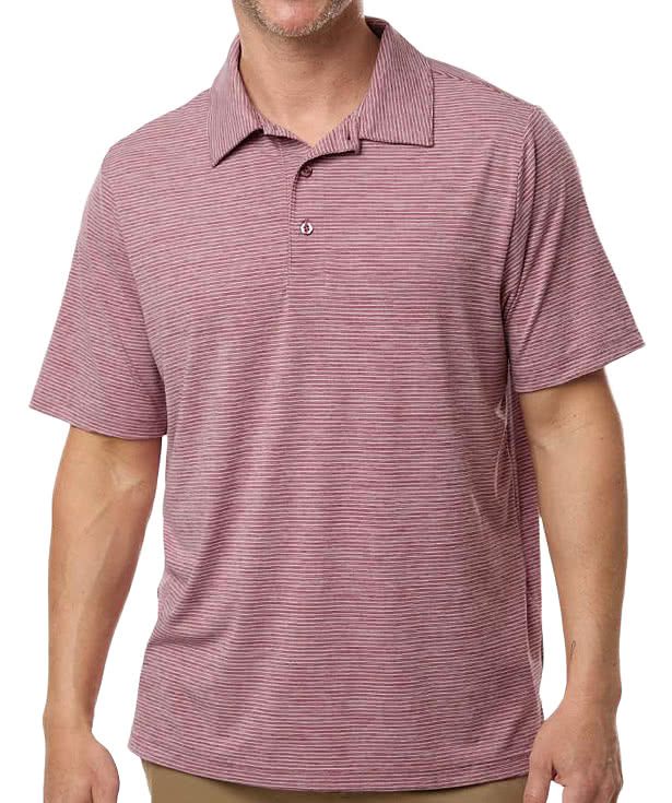 Team 365 Relay Recycled Heathered Stripe Performance Polo - Printed
