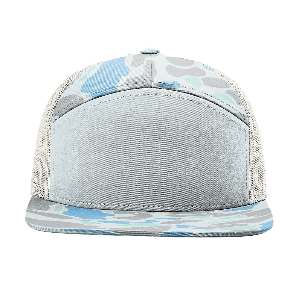 Richardson Camo 7-Panel Snapback Trucker Hat-default