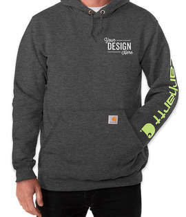 Carhartt Midweight Logo Pullover Hoodie - Embroidered - Color: Carbon Heather