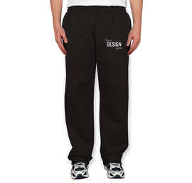 Gildan 50/50 Open Bottom Sweatpants - Color: Black