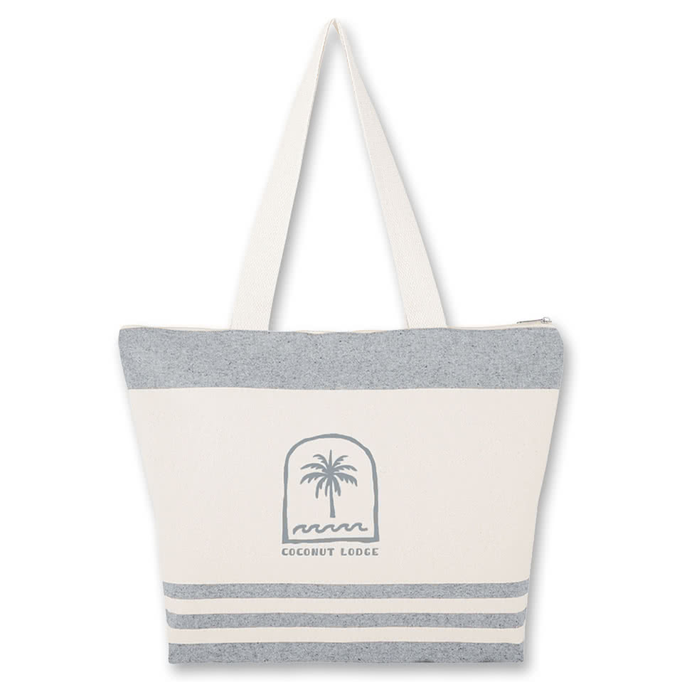 Marlo Recycled Cotton Zippered Tote Bag