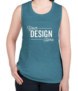 Bella + Canvas Women's Flowy Muscle Tank - Color: Heather Deep Teal