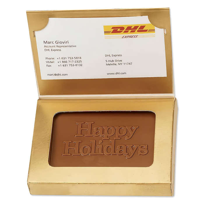 Embossed Chocolate Bar with Business Card Gift Box