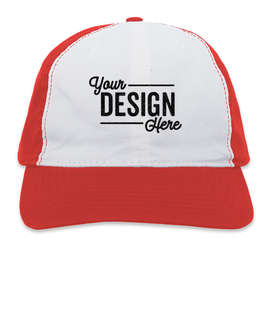 Pacific Headwear Vintage Buckle Baseball Hat - Color: White / Red / Red