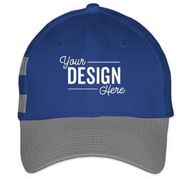 New Era Stretch Fit Striped Cotton Hat - Color: Royal / Grey
