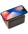 Laser Engraved Wood Portable Bluetooth Speaker with Wireless Charging Pad