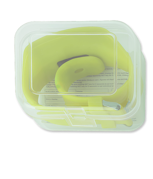 Silicone Pedometer Activity Watch in Lime Green