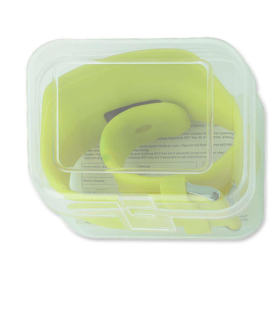 Silicone Pedometer Activity Watch in Lime Green