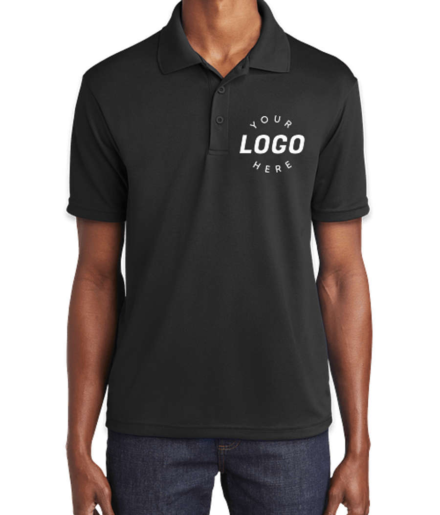 Sport-Tek RacerMesh Performance Polo - Printed in Black