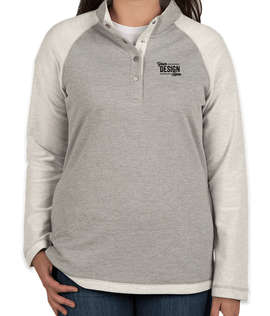 Charles River Women's Falmouth Snap Button Pullover - Color: Heather Grey