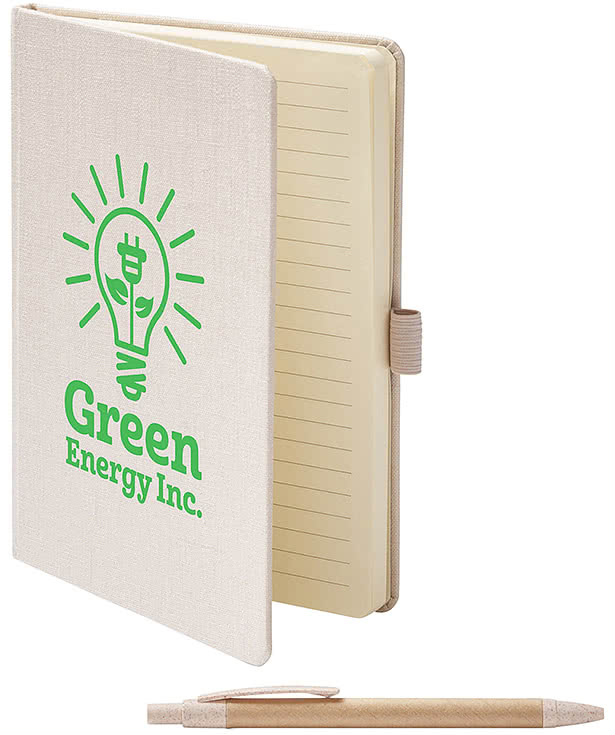 Econscious Hemp Hard Cover Notebook with Pen