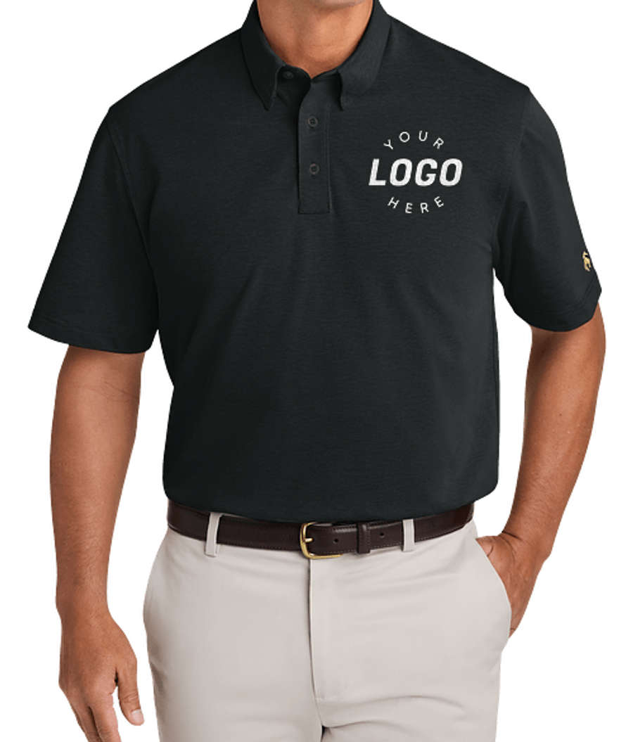 Brooks Brothers Pinpoint Pique Performance Dress Polo - Embroidered in Deep Black