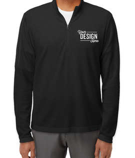 Adidas 3-Stripes Recycled Quarter Zip Sweatshirt - Color: Black Melange
