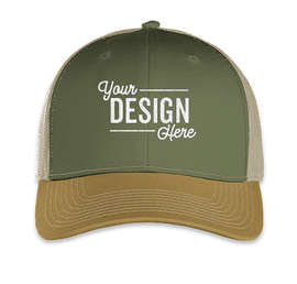 Outdoor Cap Ultimate Trucker Hat - Color: LT Olive/Khaki/Old Gold