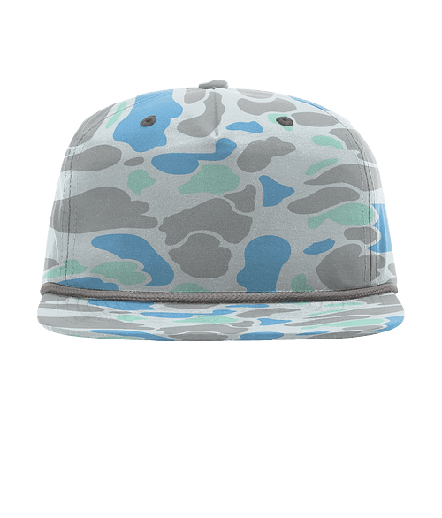 Richardson Umpqua Camo Snapback Baseball Hat - Printed in Saltwater Duck Camo / Charcoal