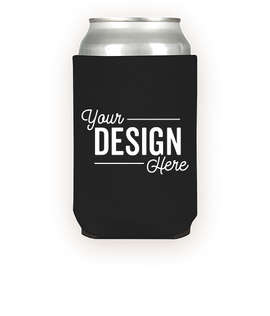 Foldable Neoprene Can Cooler - Color: Black