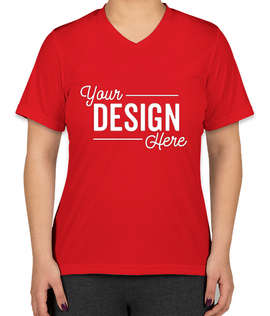 Canada - Team 365 Women's Zone V-Neck Performance Shirt - Color: Sport Red