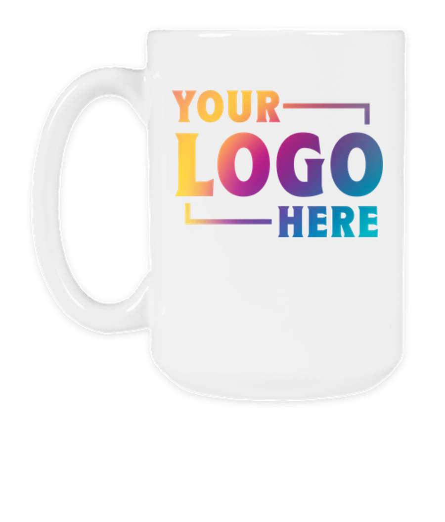 Full Color 15 oz. Ceramic Photo Mug in White
