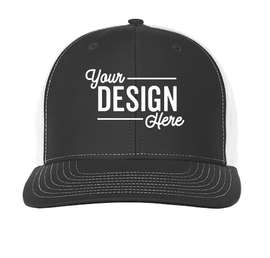 Richardson Twill Back Snapback Trucker Hat - Color: Charcoal / White