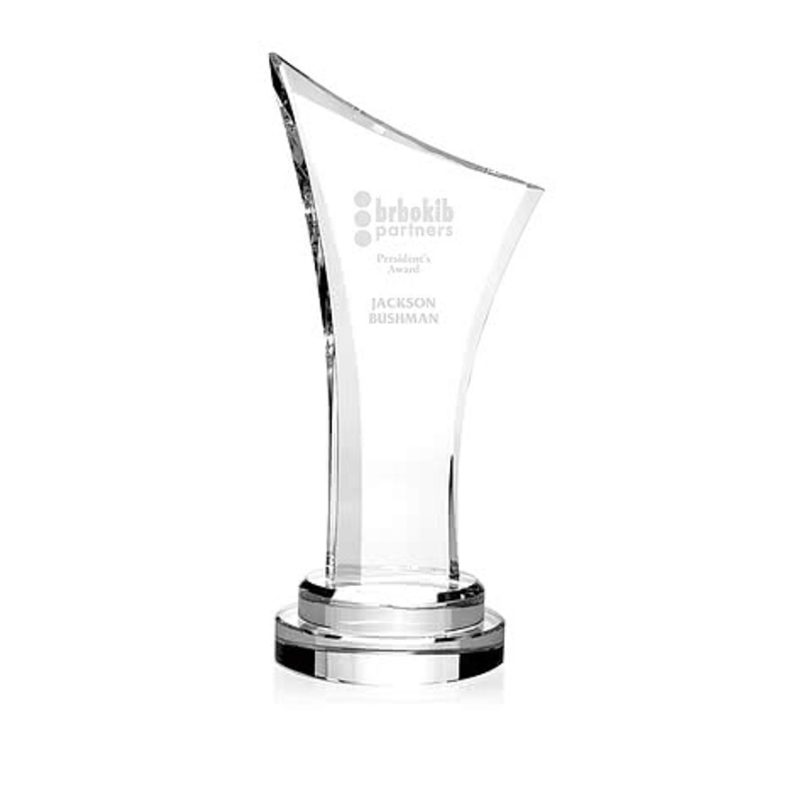 Laser Engraved Number One Award in Clear