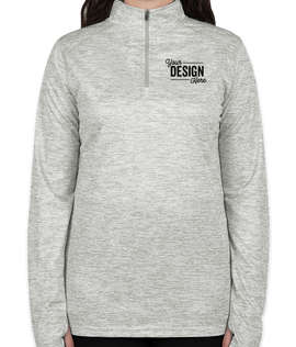 Badger Women's Heather Quarter Zip Performance Shirt - Color: Silver