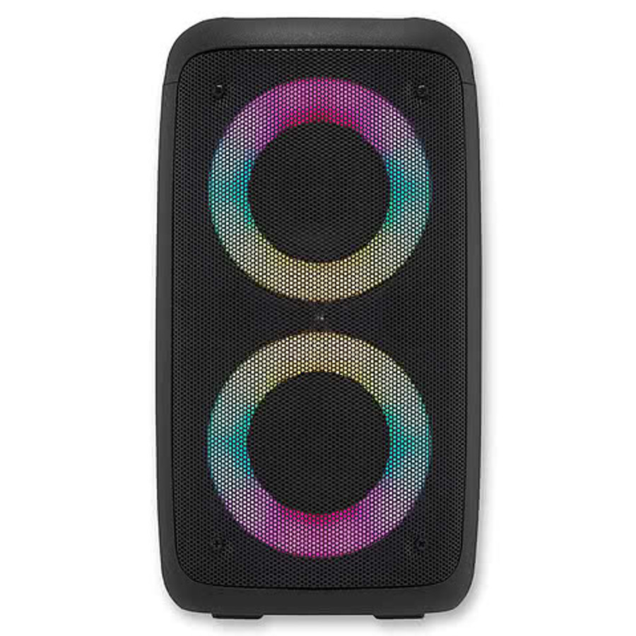 Wireless Speaker Tower with Phone Stand in BLACK