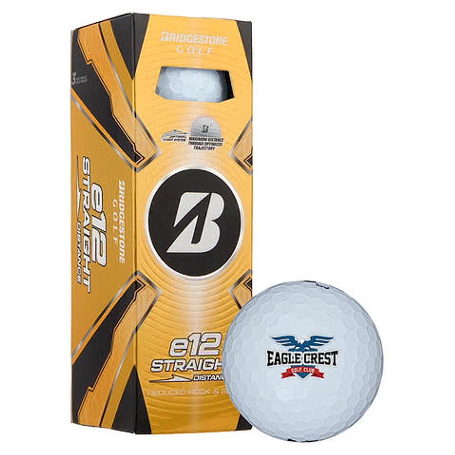 Bridgestone E12 Straight Golf Balls (Box of 3) in White