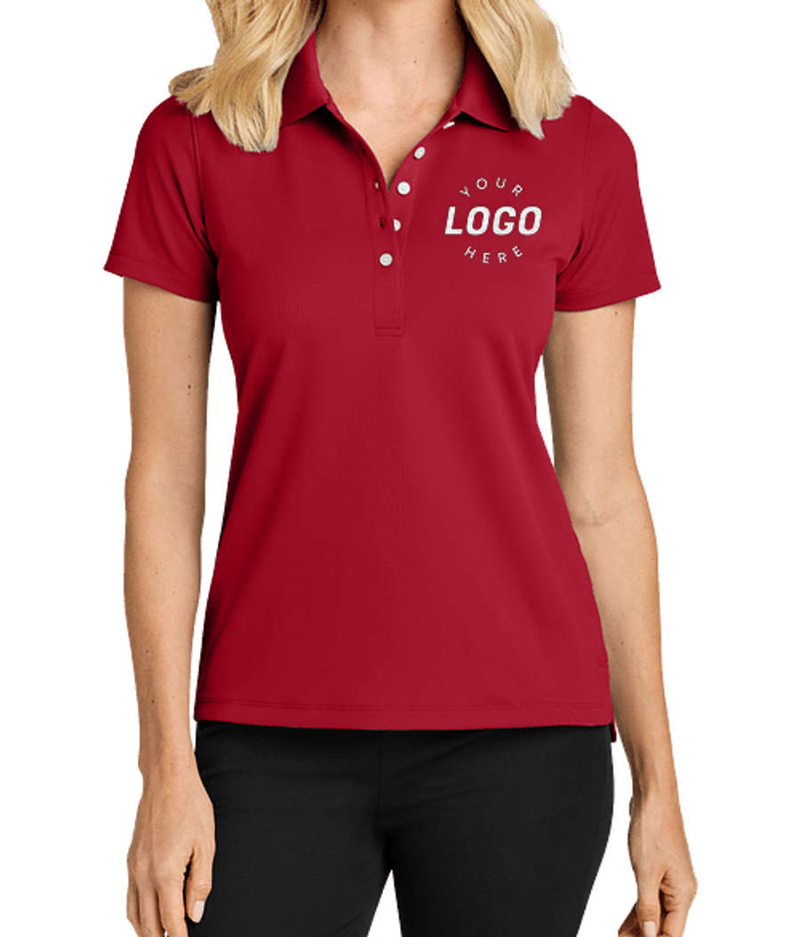 Port Authority Women's Dry Zone UPF 50+ Grid Performance Polo - Embroidered in Rich Red