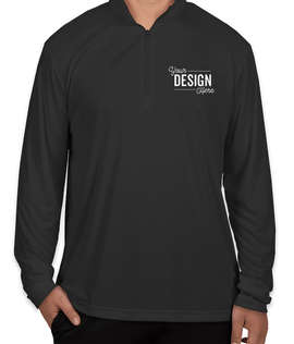 Sport-Tek Competitor Quarter Zip Performance Shirt - Color: Black