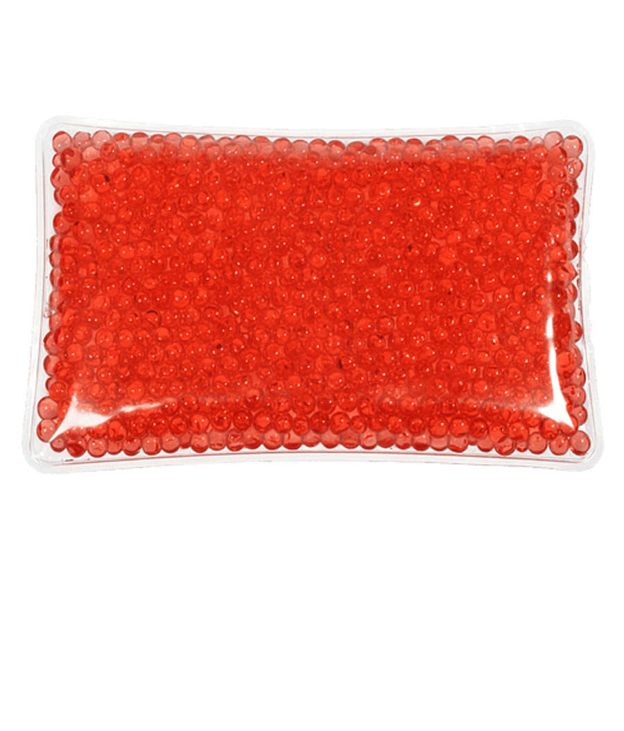 Rectangle Aqua Pearls Hot/Cold Pack in Red