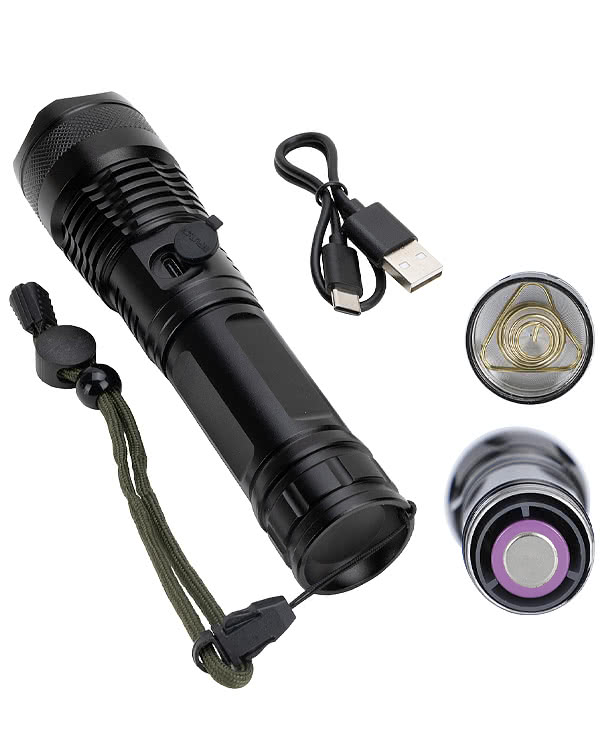 Best Buddy Tools Zoom Rechargeable Aluminum Telescopic LED Flashlight