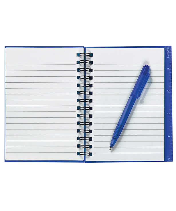 Spiral Soft Cover Notebook with Ruler and Pen