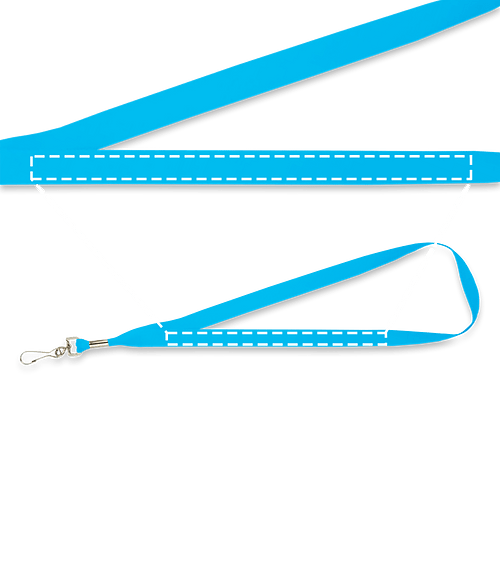 Full Color Premium Lanyard with Swivel Snap Hook in Columbia Blue