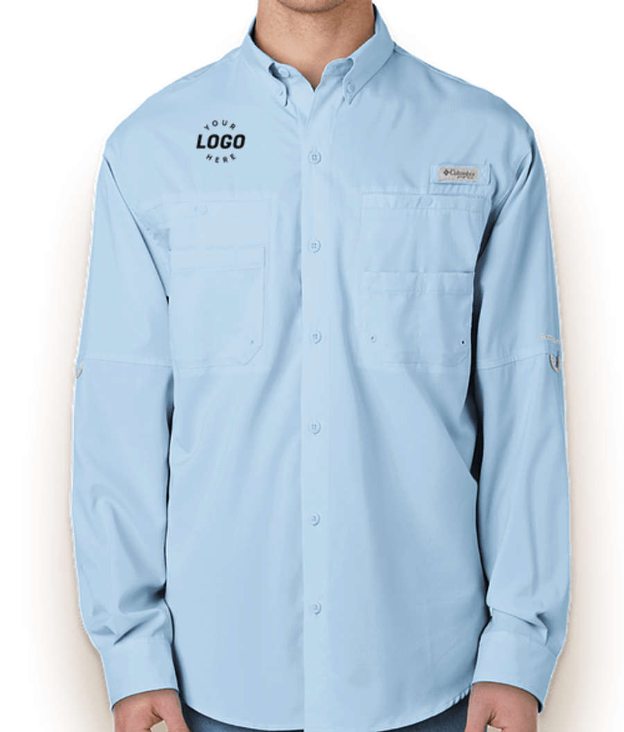 Columbia Tamiami II Long Sleeve Fishing Shirt - Embroidered in Sail