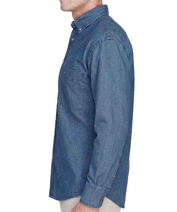 Harriton Denim Button Down Shirt