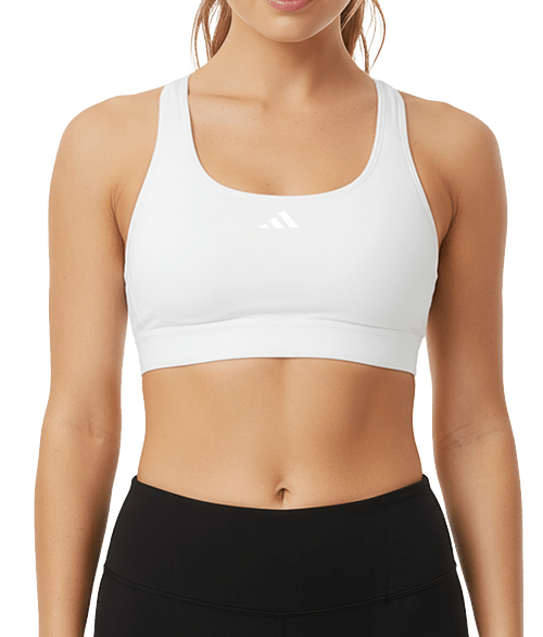 Adidas Women's Techfit Compression Racerback Sports Bra in White