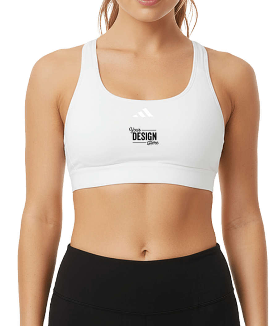 Adidas Women's Techfit Compression Racerback Sports Bra in White