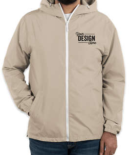 Independent Trading Solid Lightweight Full Zip Jacket - Color: Classic Khaki / White