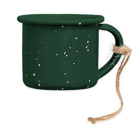Mini Campfire Mug Ornament - Color: Green