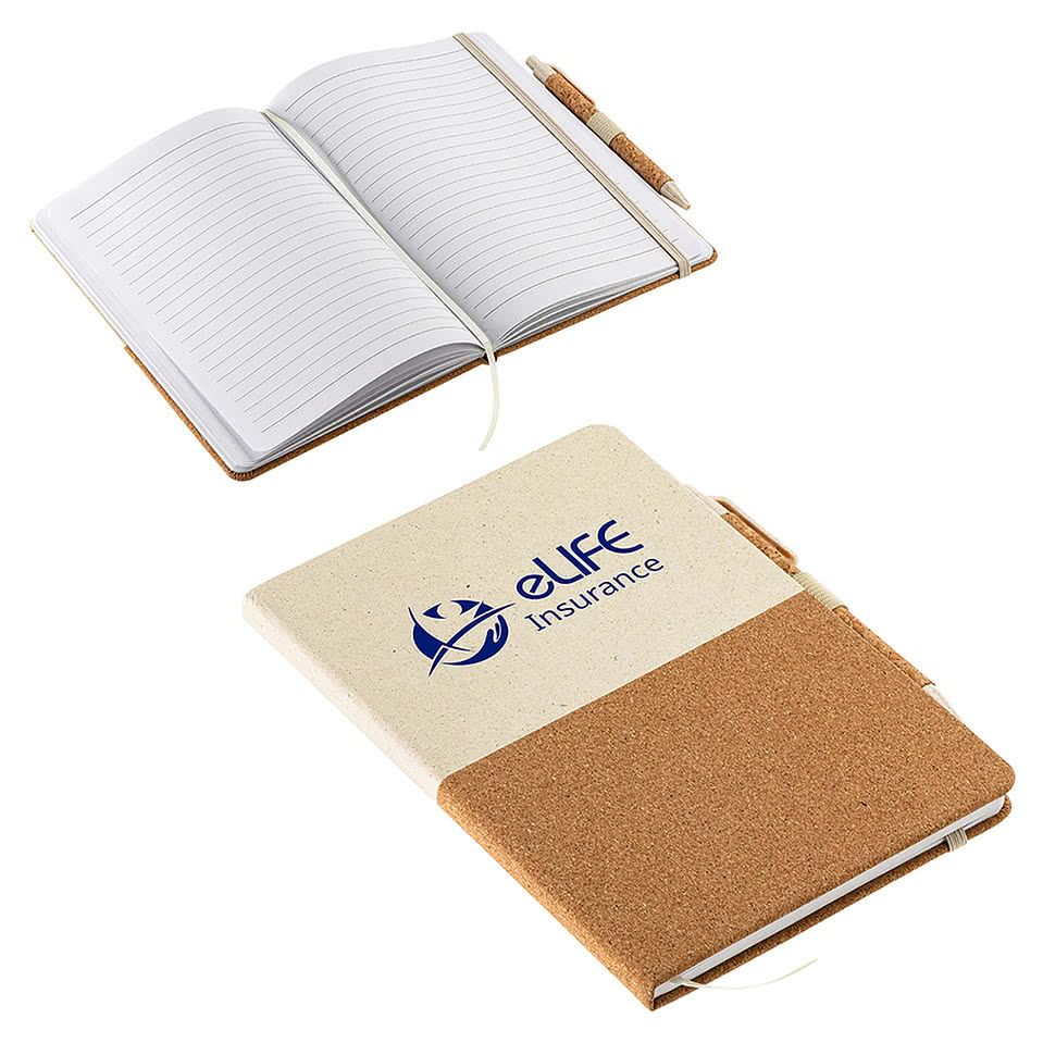 GrassField Cork Recycled Notebook with Pen