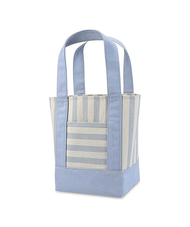 Mini Striped Cotton Canvas Tote Bag