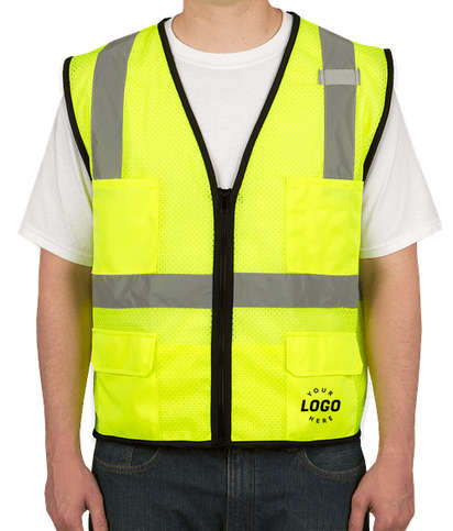 Kishigo Class 2 Pocket Mesh Safety Vest - Lime