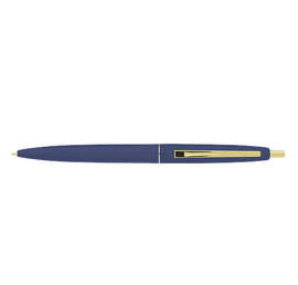Clic Gold Trim Ballpoint Pen (blue ink) - Color: Navy Blue
