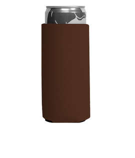 Foldable Slim Can Cooler - Color: Dark Brown