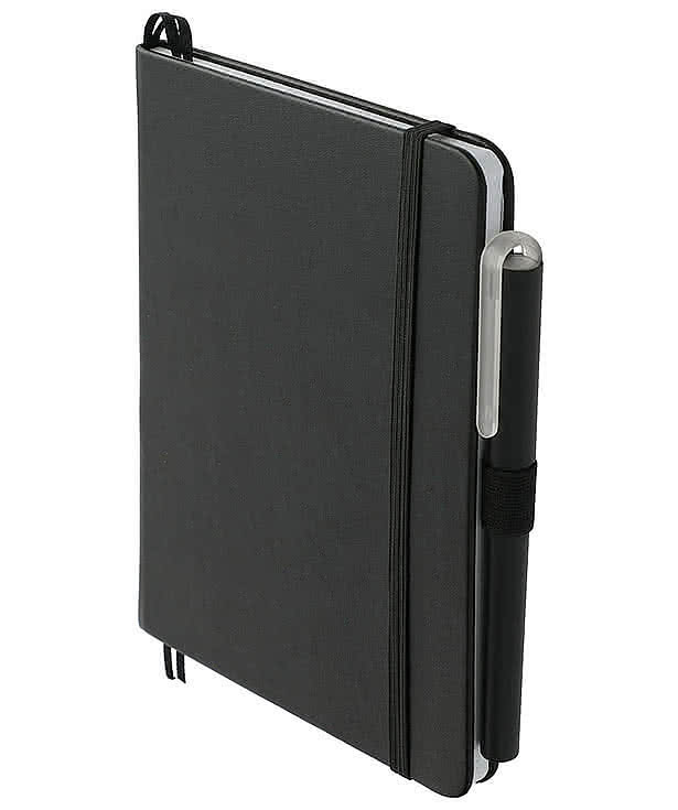 Bulleting Hard Cover Bound Notebook with Pen