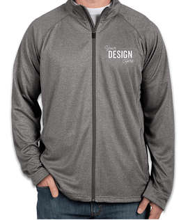 Devon & Jones Heather Performance Full Zip - Color: Dark Grey Heather