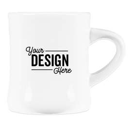 10 oz. Ceramic Diner Mug - Color: White