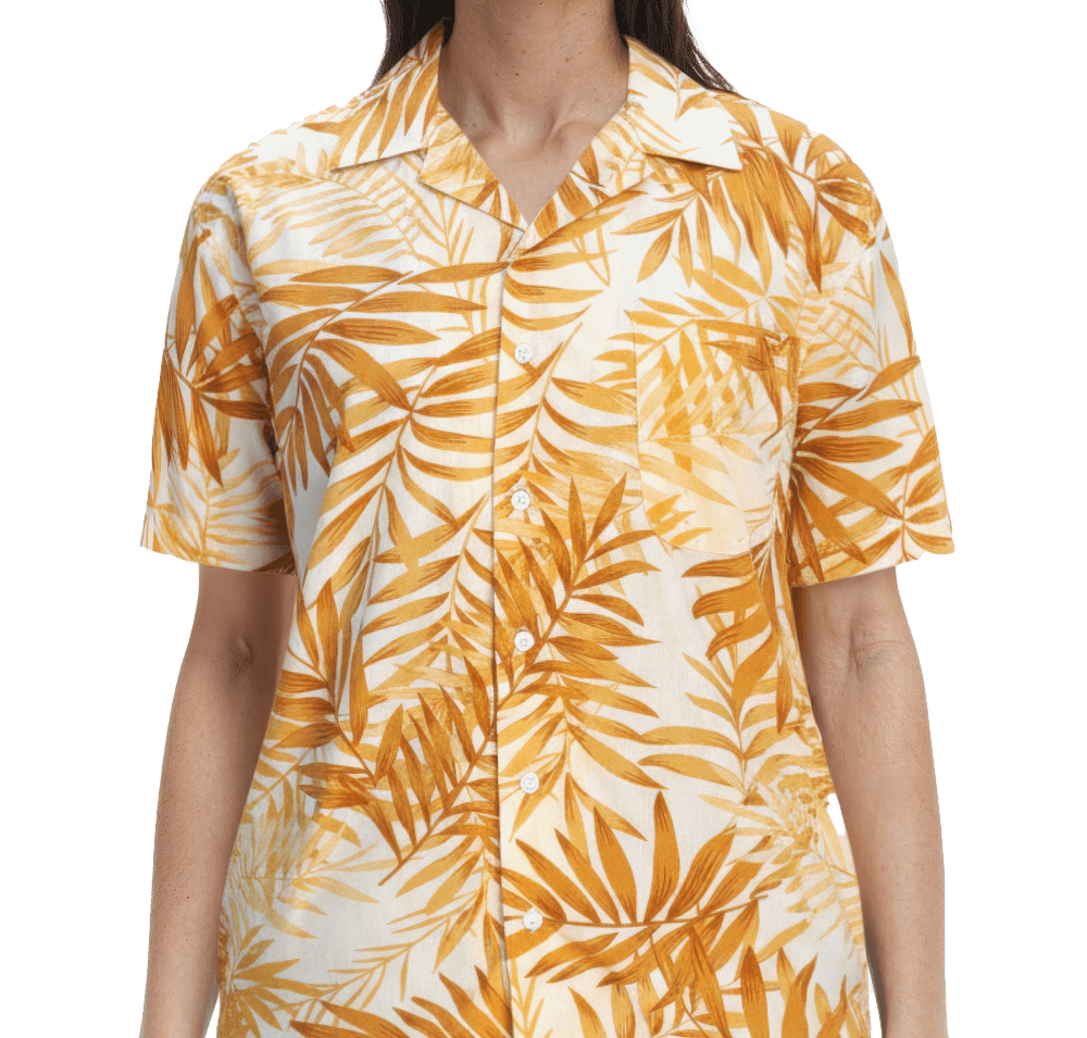 Blue Generation Tonal Print Short Sleeve Camp Shirt-default