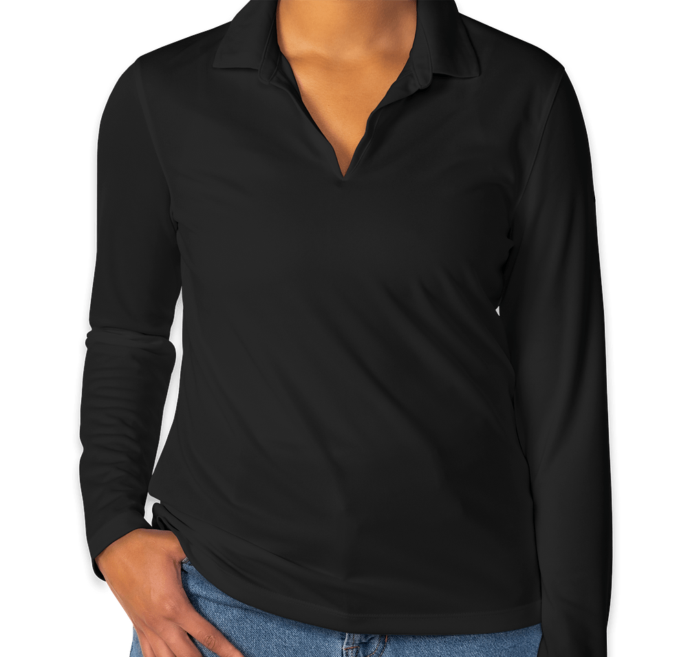 Nike Women's Dri-FIT Micro Pique Long Sleeve Performance Polo 2.0 - Embroidered-default